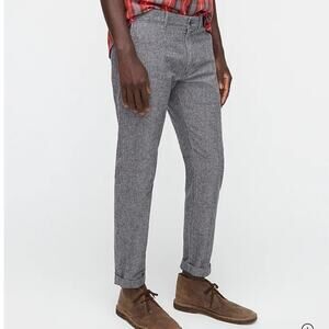 NWT J. Crew Mens 484 Slim Fit Pant in Stretch Brushed Twill Grey AE579 Sz 34/34